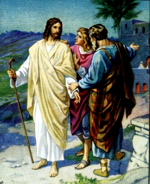 Иисус является ученикам, идущим в Еммаус