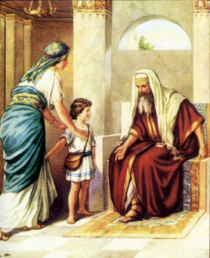 Анна посвящает Самуила Богу