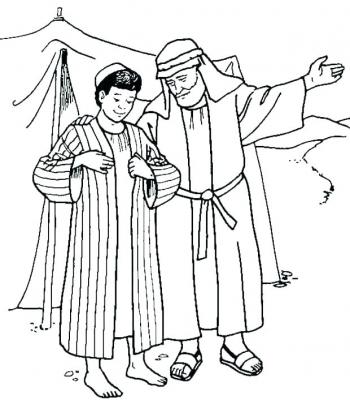 Скачати християнські біблійні розмальовки Йосип та його брати