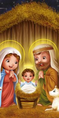 Прибуття Трьох Мудреців: Три мудреці, які прибувають із дарами для дитини Ісуса. - Скачати християнські шпалери